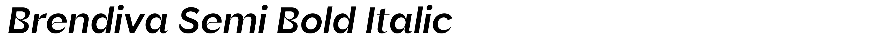 Brendiva Semi Bold Italic